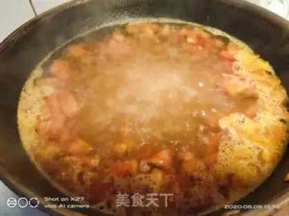 Make Bean-fruit egg noodles step 8