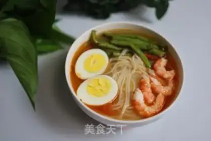 Make Bean-fruit egg noodles step 11