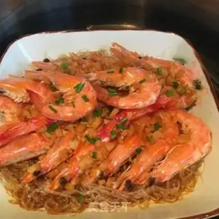 Make Garlic fan steamed shrimp step 8