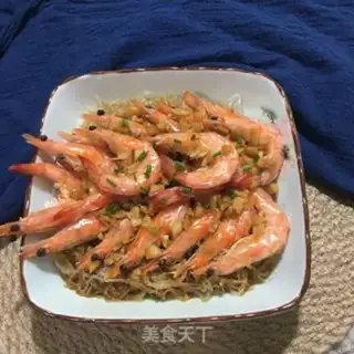 Make Garlic fan steamed shrimp step 9