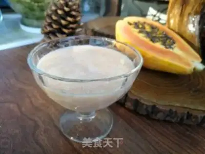 Make A papaya banana shake step 4