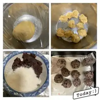 Make Bean and coconut mooncake step 1