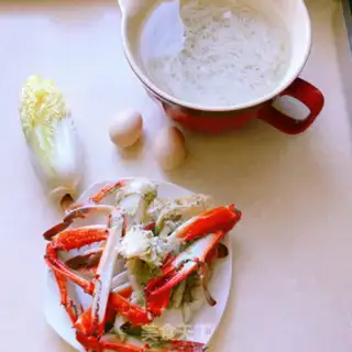 Make Crab rice powder step 0