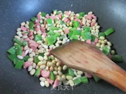 Make Ham, pepper, soybeans step 6