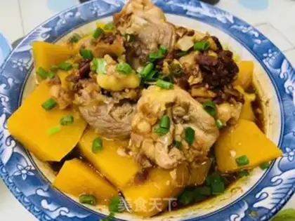 Make Chicken steamed pumpkin step 2
