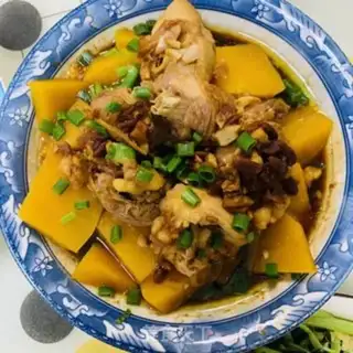 Make Chicken steamed pumpkin step 3