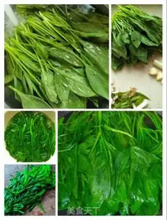 Make A tofu sprouts with spinach step 1