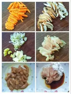 Make Mushroom carrots and storks step 2
