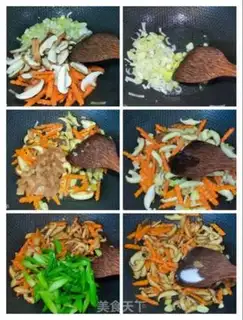Make Mushroom carrots and storks step 4