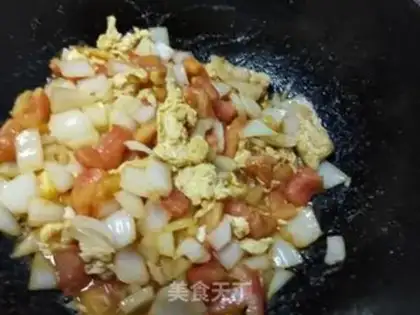 Make Onion fried eggs step 6
