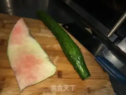 Make Creaming cucumbers and watermelon peels step 0