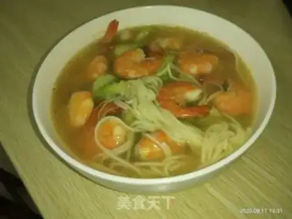 Make Shrimp silk noodles step 8