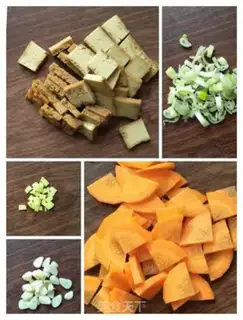 Make Double-flower chicken tofu step 2