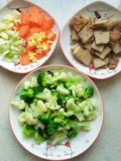 Make Double-flower chicken tofu step 3