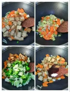 Make Double-flower chicken tofu step 4