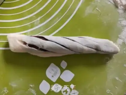 Make Bean roll bread step 16