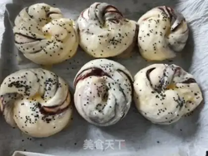 Make Bean roll bread step 20