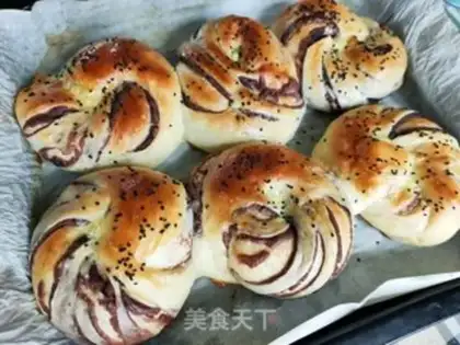 Make Bean roll bread step 22
