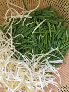 Make "The green bean sprouts of the moss." step 0