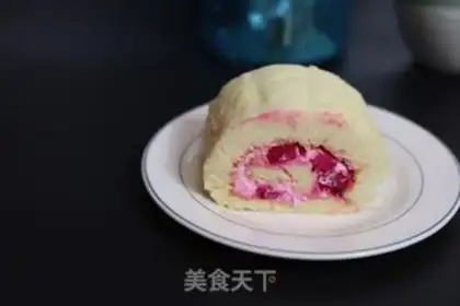 Make Flamingo cake roll step 17