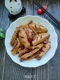 Make Chicken wings and rotting bamboo step 19