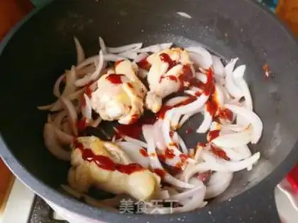 Make Fan chicken leg step 6