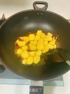Make Potato meds for the pork chop step 1