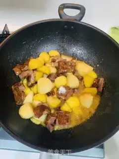 Make Potato meds for the pork chop step 9