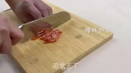 Make Bean fried sausage step 1