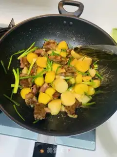 Make Potato meds for the pork chop step 11