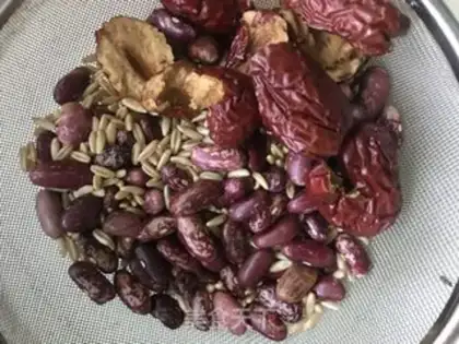 Make # Flower bean oatmeal # step 0