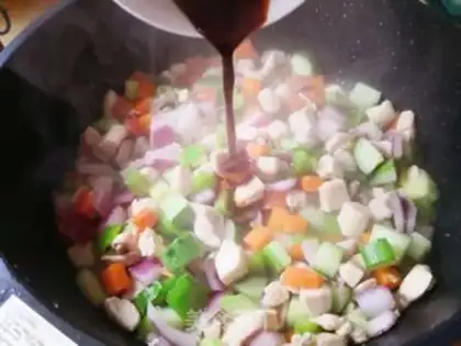 Make Vegetable chicken step 9