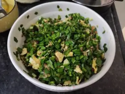 Make Scrambled egg dumplings step 4