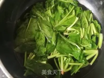 Make Spinach tofu step 1