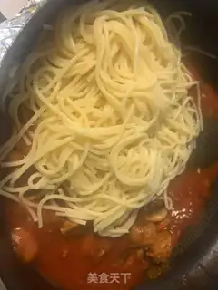 Make Meatballs, mushroom noodles step 5