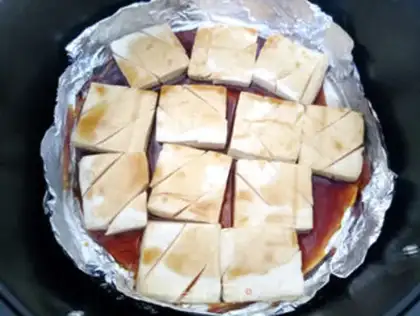 Make Air frying pot tofu step 7