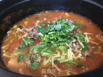 Make Sour soup, fat cow step 5