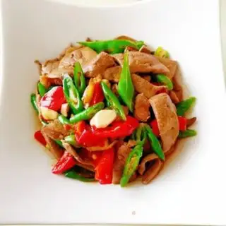 Make Twin peppers, pork liver step 12