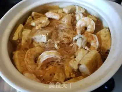 Make Shrimp fan tofu step 11