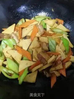 Make Five flowers and peppers and tofu step 4
