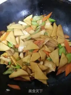 Make Five flowers and peppers and tofu step 5