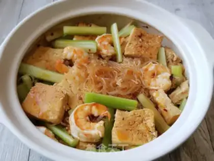 Make Shrimp fan tofu step 13
