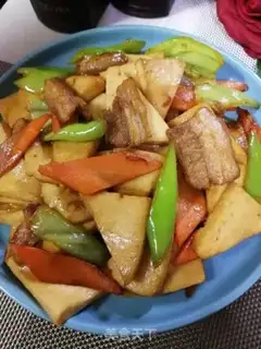 Make Five flowers and peppers and tofu step 7