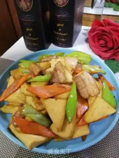 Make Five flowers and peppers and tofu step 8