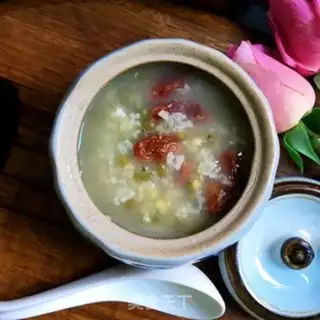 Make raisin green bean congee step 11