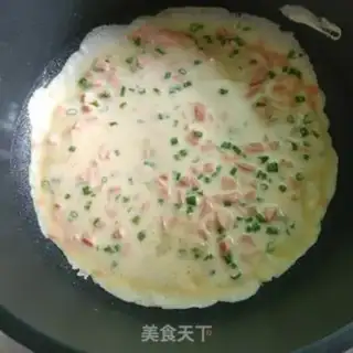 Make Onion ham eggcake step 6
