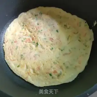 Make Onion ham eggcake step 7