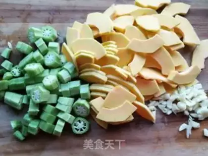 Make Autumn fried pumpkin step 1