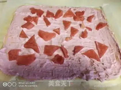 Make Watermelon cake rolls step 14