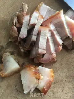 Make Fresh bamboo and fried meat step 0